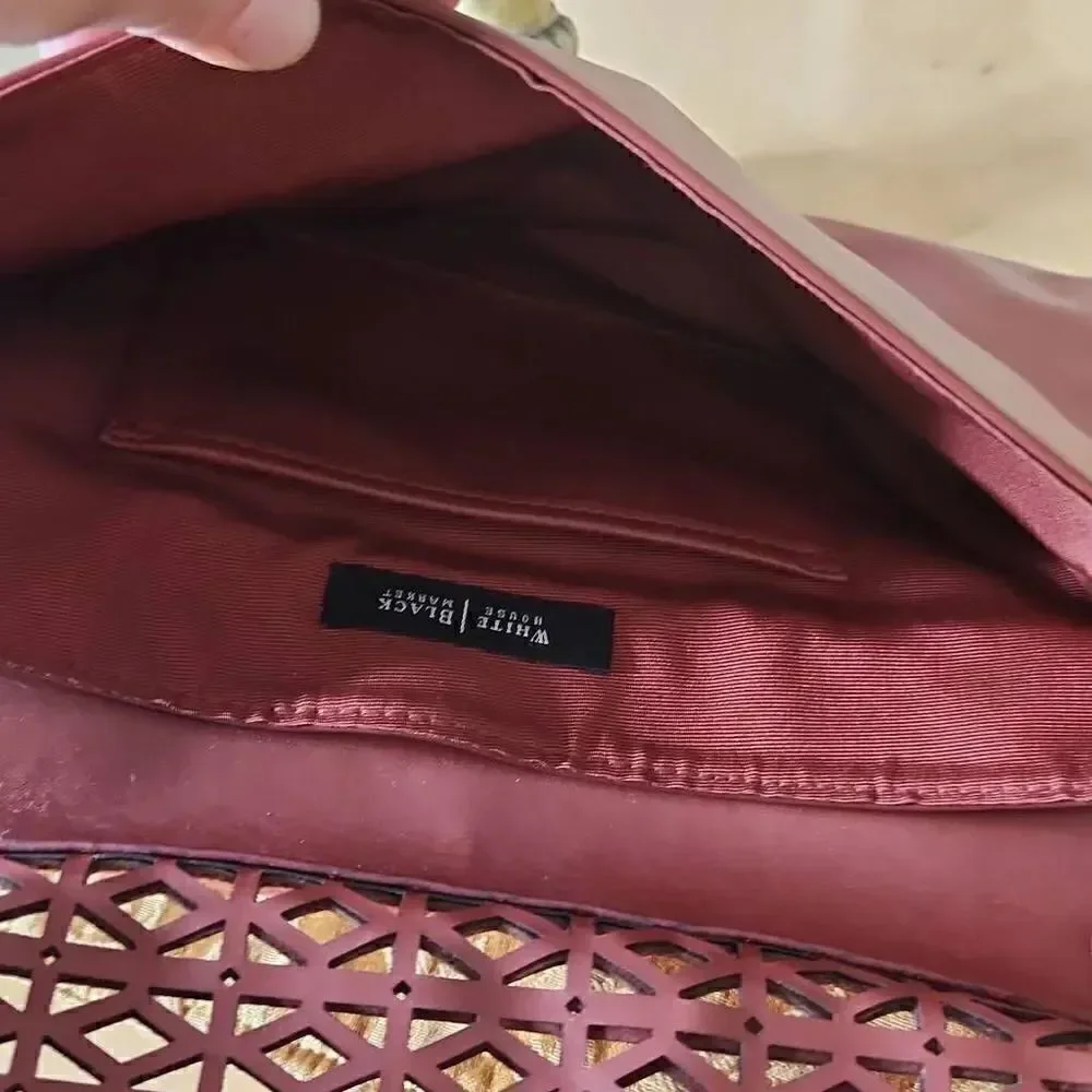 White House Black label rust clutch bag